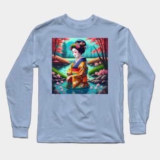 Ukiyo-e Kimono matsuri Japan Long Sleeve T-Shirt